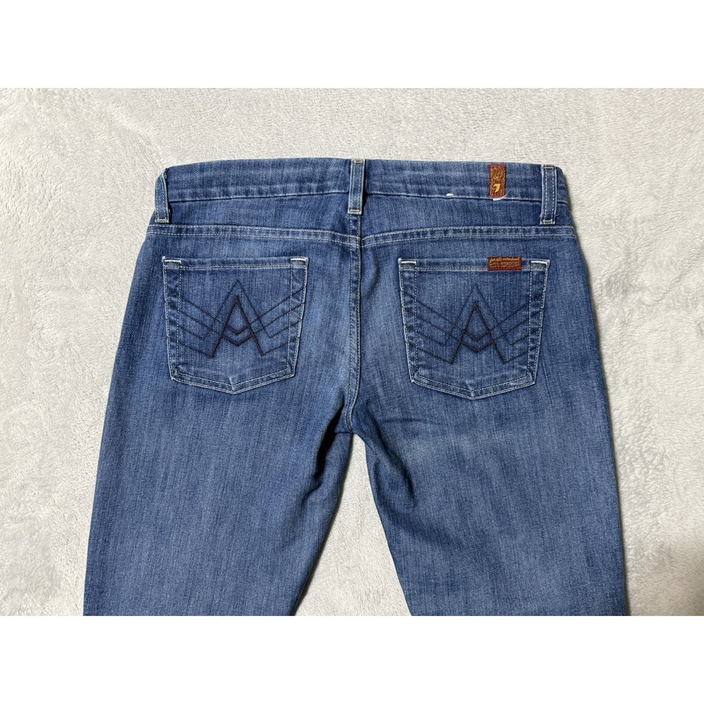 7 For All Mankind Jeans Womens 31 "A" Pocket Bootcut Low Rise Blue 31x33